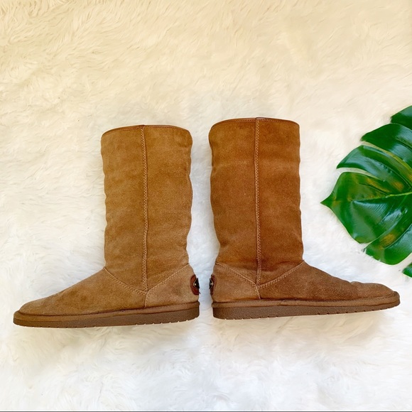 Coach tan suede slip on boots shearling RELISTED - Picture 9 of 10